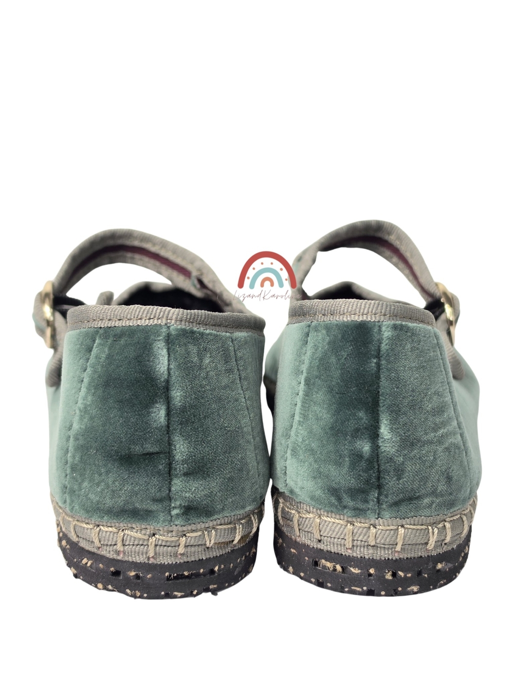 New! Madewell x Flabelus Jay Mary Janes Velvet in Green 8 - Picture 12 of 16